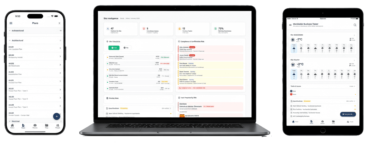 BuildersAI on mobile, desktop, and tablet